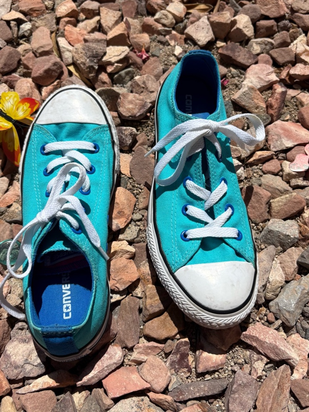 Converse All STAR Kids jr. LT Sneakers in Turquoise Size 3 Canvas Streetwear